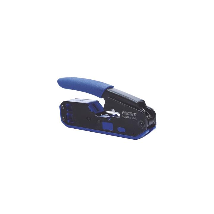 Pinza SLIM para Corte y Terminado de Plugs RJ45/RJ11, Acero al Carbón y Mango Ergonómico.