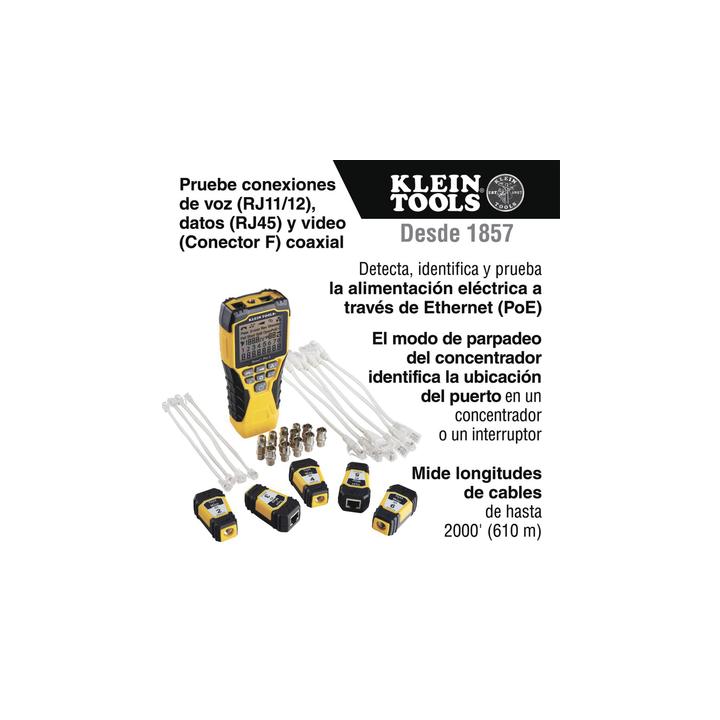 Probador Scout™ Pro 3 con kit de transmisores remotos Test-n-Map™ (Inspección PoE)