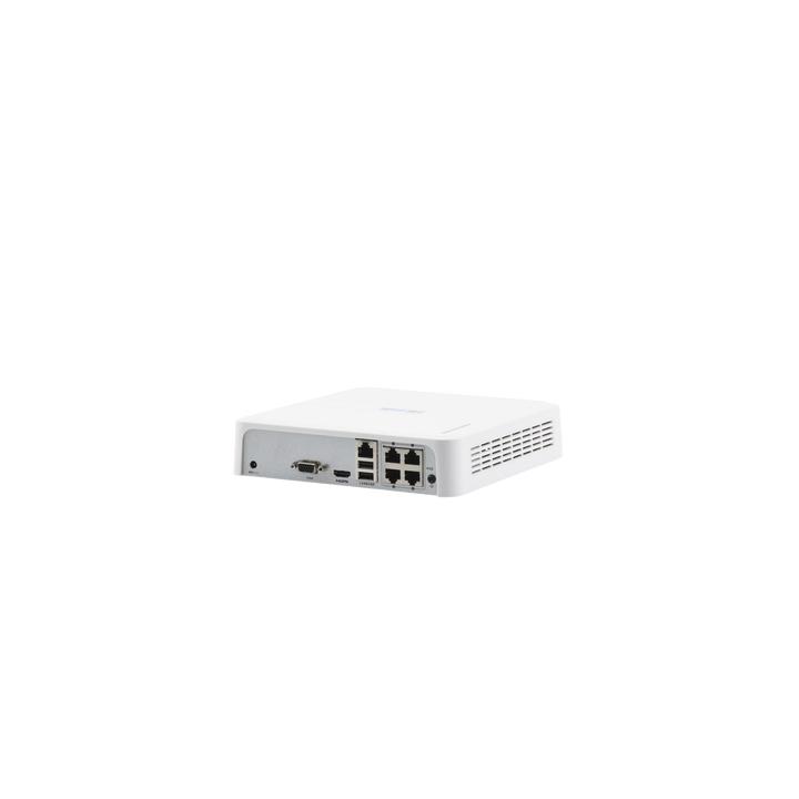 NVR 4 Megapixel (Compatibles con Cámaras AcuSense) / 4 Canales IP / 4 Puertos PoE+ / 1 Bahía de Disco Duro / Salida