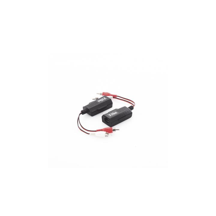 Balun Extensor de Audio Analogo Estereo RCA a RJ45 / Distancia 800 Metros (2625 Pies) / Cable CAT5-6 / Conector 100%