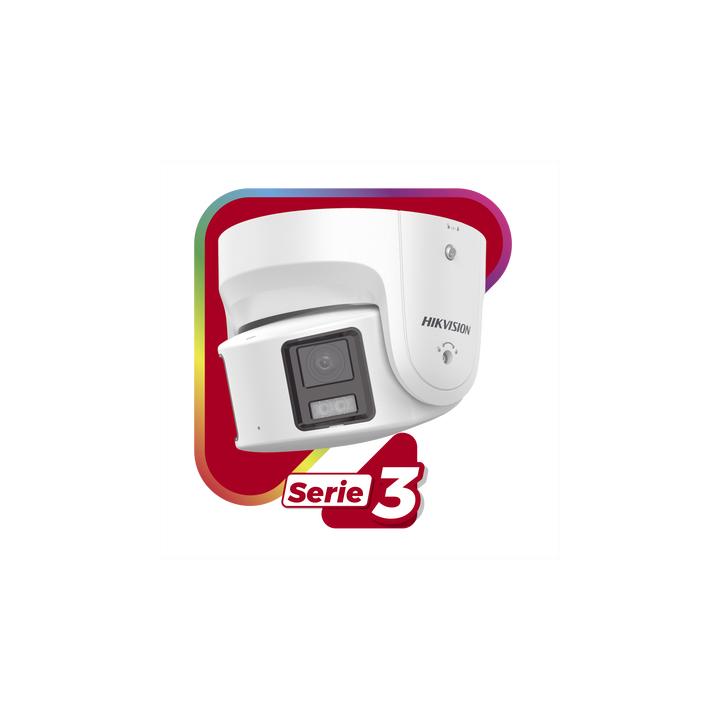 [PROTECCIÓN ACTIVA] Turret IP Panorámica 8 Megapixel / 180° / Imagen a Color 24/7 / PoE / WDR 130° / IP67 /