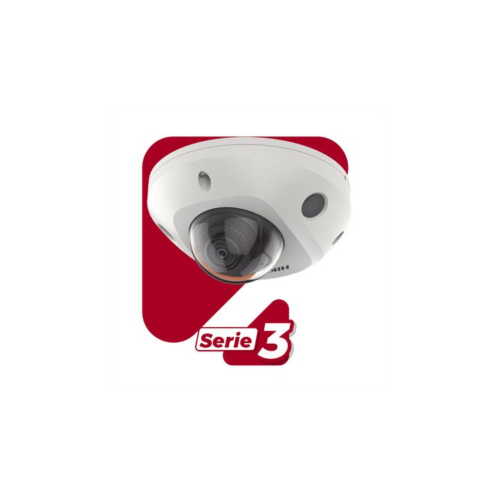 Mini Domo IP 6 Megapixel / Lente 2.8 mm / 30mts IR EXIR / Micrófono Integrado / Exterior IP67 / IK08 / PoE /