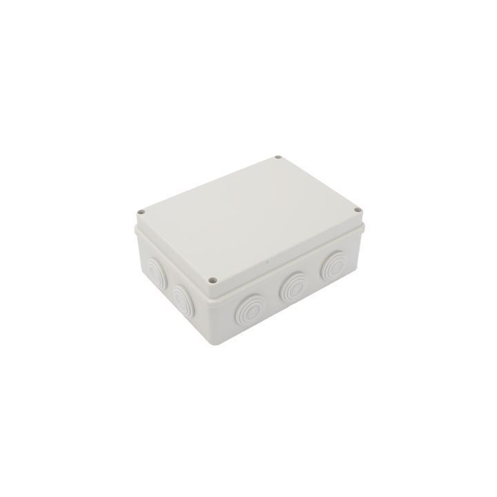 Caja Derivación-Conexión de Plástico (140 X 190 X 76 mm) con 10 Glándulas de Goma. Para Instalaciones Comerciales,