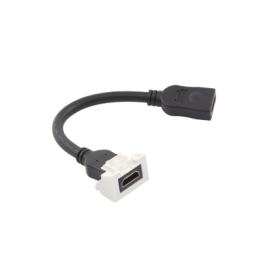 Adaptador HDMI con Pigtail Hembra-Hembra, Para Vídeo 720, 1080p, 4K UHD Compatible con Faceplates MAX Siemon de 2