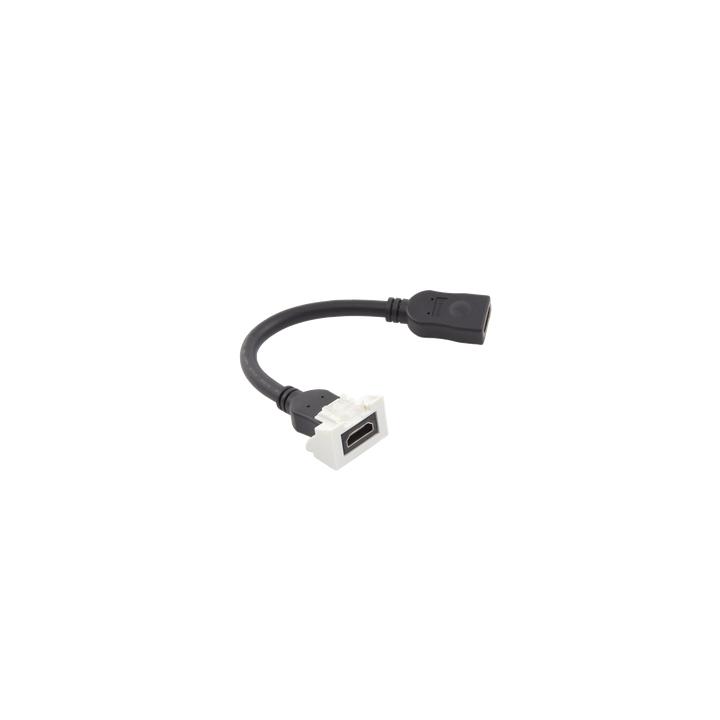 Adaptador HDMI con Pigtail Hembra-Hembra, Para Vídeo 720, 1080p, 4K UHD Compatible con Faceplates MAX Siemon de 2