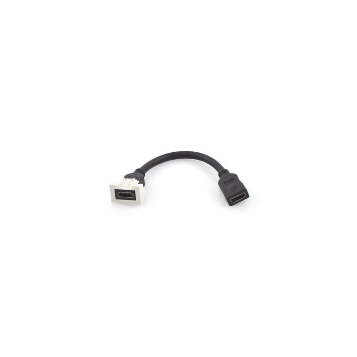 Adaptador HDMI con Pigtail Hembra-Hembra, Para Vídeo 720, 1080p, 4K UHD Compatible con Faceplates MAX Siemon de 2