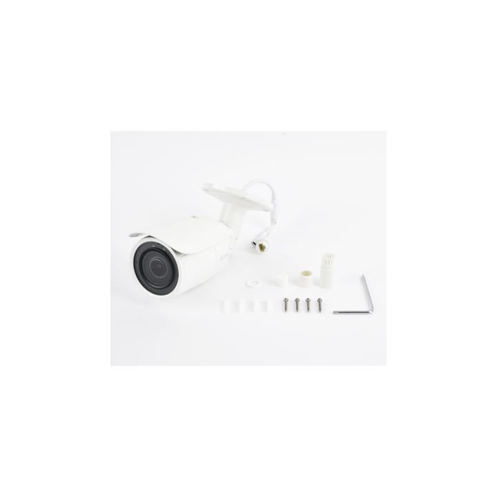 Bala IP 4 Megapixel / Lente Motorizado 2.8 - 12 mm / 30 mts IR EXIR / PoE / Exterior IP67 / WDR 120 dB / Micro SD /