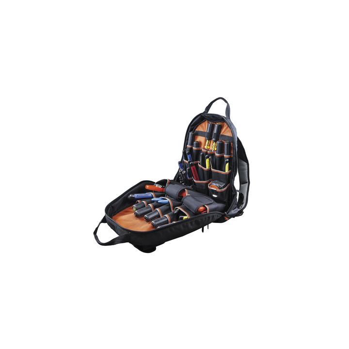 Mochila para Herramientas Tradesman Pro™ de 44.5 cm en Color Negro con 35 Bolsillos (No incluye herramientas).