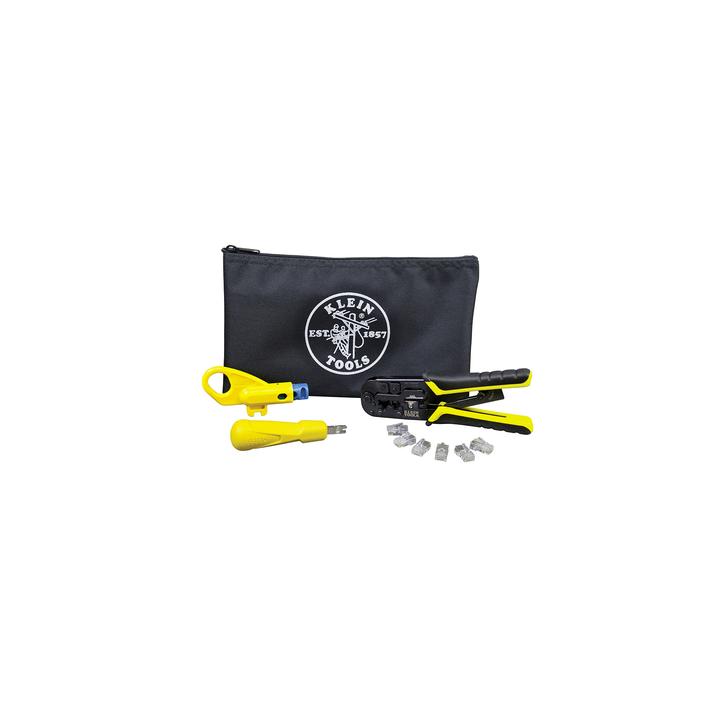 Kit de Instalación de cable UTP con Estuche (Desforrador + Ponchadora + Ponchadora 110).