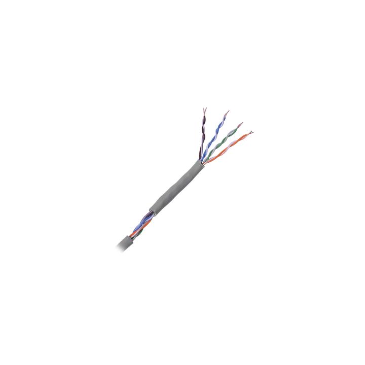 Cable Cat5e de Alto Rendimiento, con Certificaciones ETL, UL, Color Gris, de 100 Metros (328 Pies) para Aplicaciones en