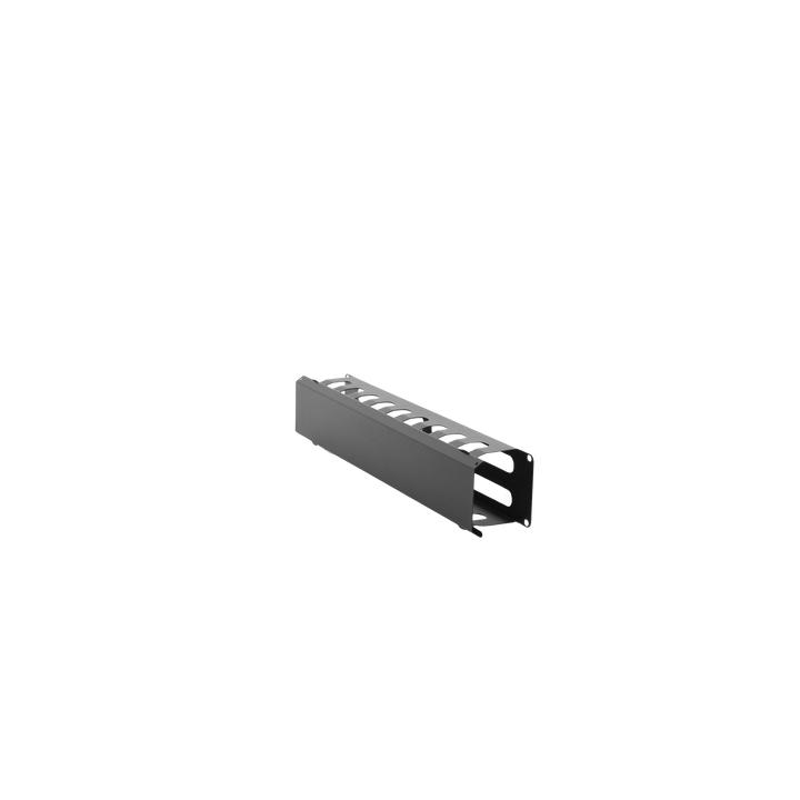Organizador de Cables Horizontal de 2U para Rack de 19" con Cubierta Metálica