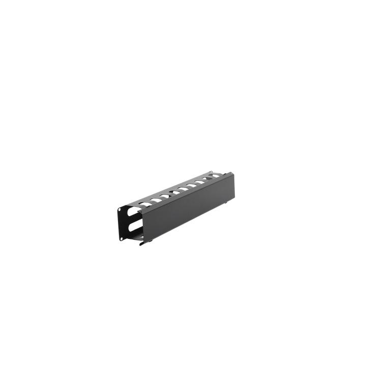 Organizador de Cables Horizontal de 2U para Rack de 19" con Cubierta Metálica