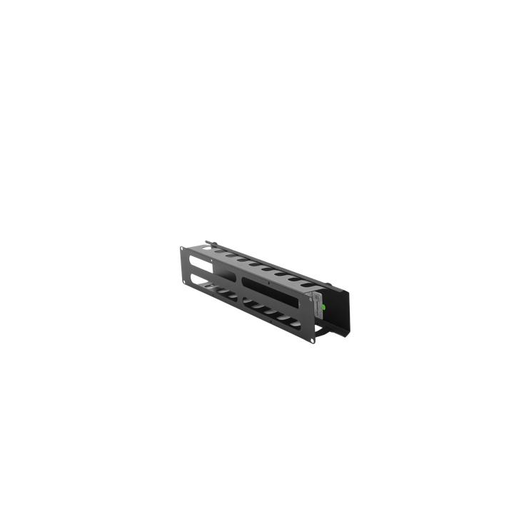 Organizador de Cables Horizontal de 2U para Rack de 19" con Cubierta Metálica