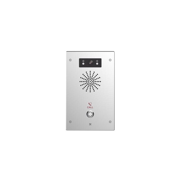 Video Intercomunicador IP, 2 líneas SIP, 2 relevadores con botón para llamada, Onvif, anti-vandálico, PoE, IP65 e