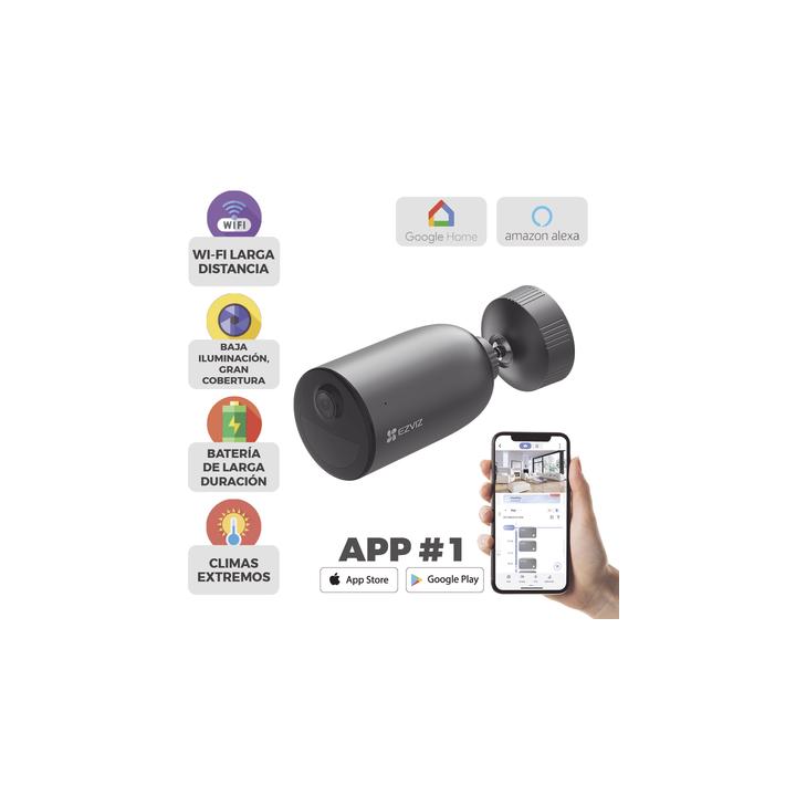 Cámara IP Inalámbrica Con Batería Recargable (Cero Cables) / 2K (3 Megapixel) / Micro SD / Detección Humana /