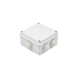 Caja Estanca de PVC Para Derivación y Conexión, 6 Entradas, Tapa Atornillada,100x100x50 mm (Área Interna), Uso