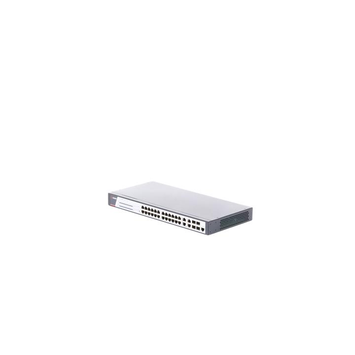 Switch Gigabit PoE+ / Administrable / 24 Puertos 1000 Mbps PoE+ / 4 Puertos 1000 Mbps + 4 Puertos SFP de Uplink / 370