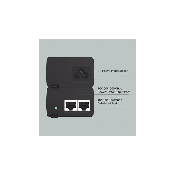 Inyector PoE+ (30W) / Gigabit 802.3 af/at / 2 puertos 10/100/1000 Mbps / Plug and Play / Fuente alimientación Integrada