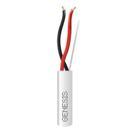 Bobina de 305 Metros (1000 Pies) de Cable 2 x 18 AWG / Riser / Blanco / Para Aplicaciones en Alarmas de Intrusión,