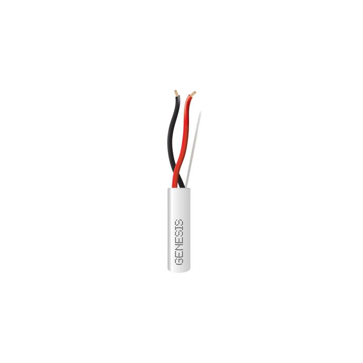 Bobina de 305 Metros (1000 Pies) de Cable 2 x 18 AWG / Riser / Blanco / Para Aplicaciones en Alarmas de Intrusión,