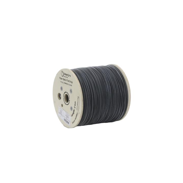 Carrete de 2 Kilómetros de Fibra Óptica Drop Plana, Interior/Exterior G.657A2 Monomodo de 1 Hilo (Unifibra),