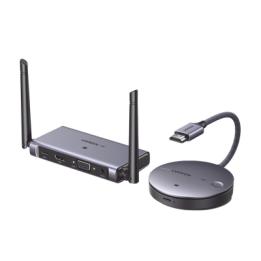 Transmisor y Receptor Inalámbrico HDMI | 50m | Salida HDMI y VGA (Simultanea) | Audio 3.5mm | Efecto 3D | Luz
