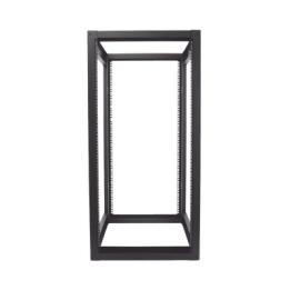 Rack Estándar 19" de 4 Postes, Acero, 24 Unidades, Profundidad Ajustable.