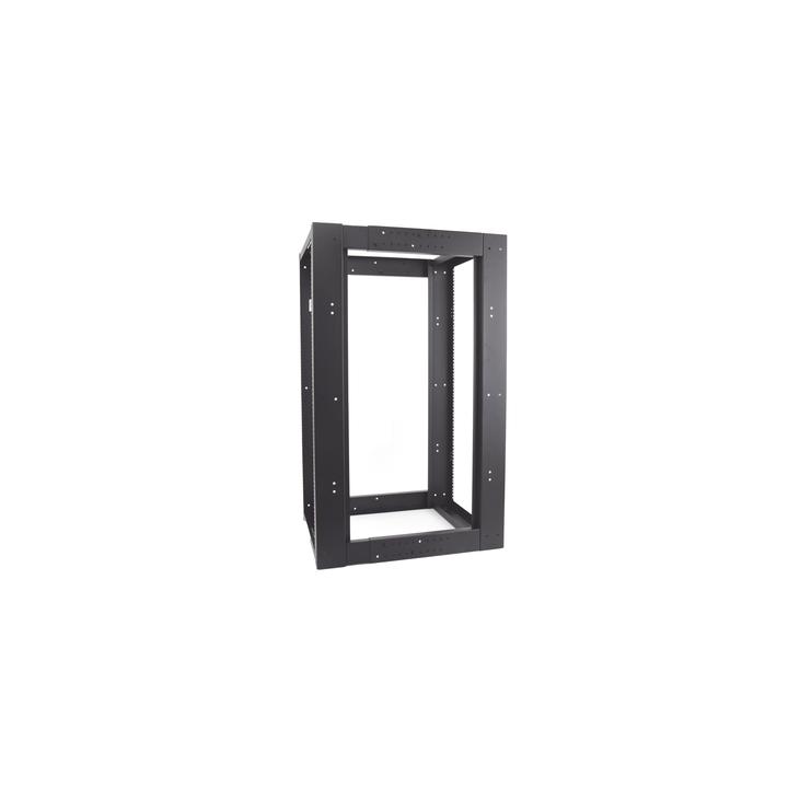 Rack Estándar 19" de 4 Postes, Acero, 24 Unidades, Profundidad Ajustable.