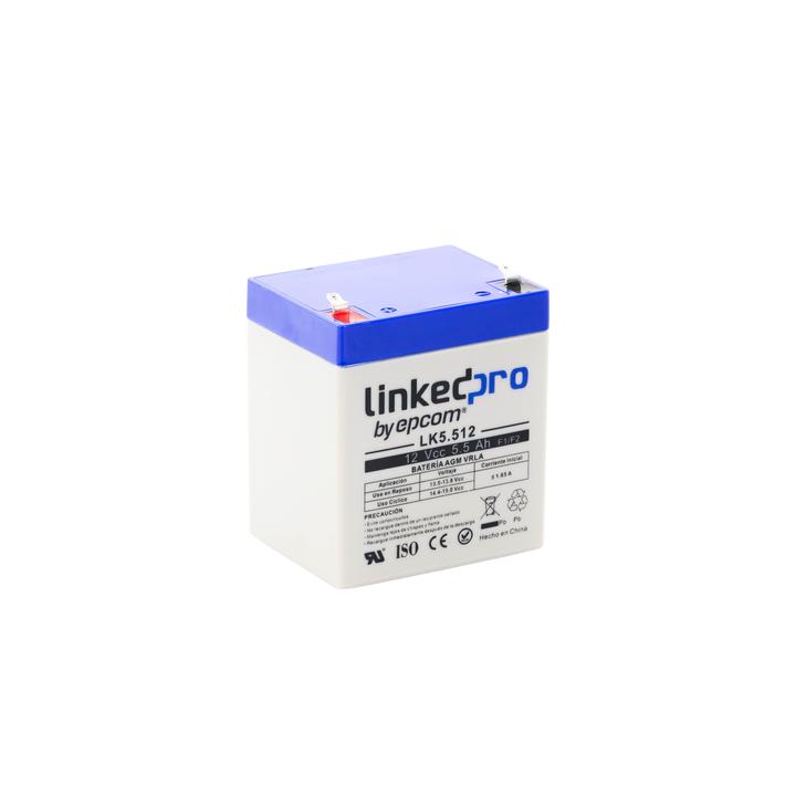 Batería 12 V / 5.5 Ah / UL / Vida útil promedio 5 años / Tecnología AGM / Para uso en equipo electrónico, Alarmas