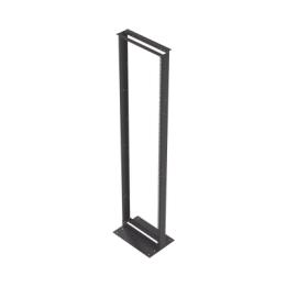 Rack de 2 Postes, Estándar 19", 45 Unidades, Fabricado en Acero, Base "L" para Anclar a Piso.