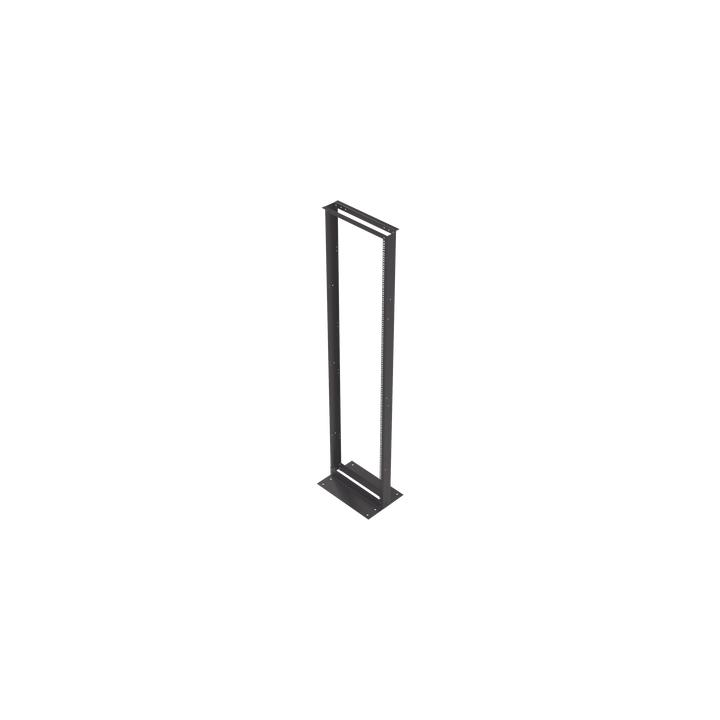 Rack de 2 Postes, Estándar 19", 45 Unidades, Fabricado en Acero, Base "L" para Anclar a Piso.