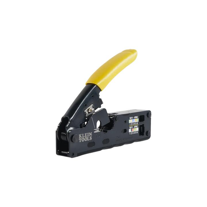 Ponchadora/Pelacables/Cortacables Compacta con Matraca para Conectores  RJ45 y RJ11/RJ12.