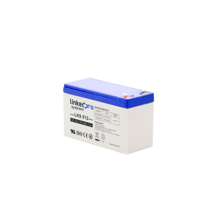 Batería 12 V / 9.5 Ah / UL / Tecnología AGM / Vida útil promedio 5 años / Para uso en equipo electrónico, Alarmas