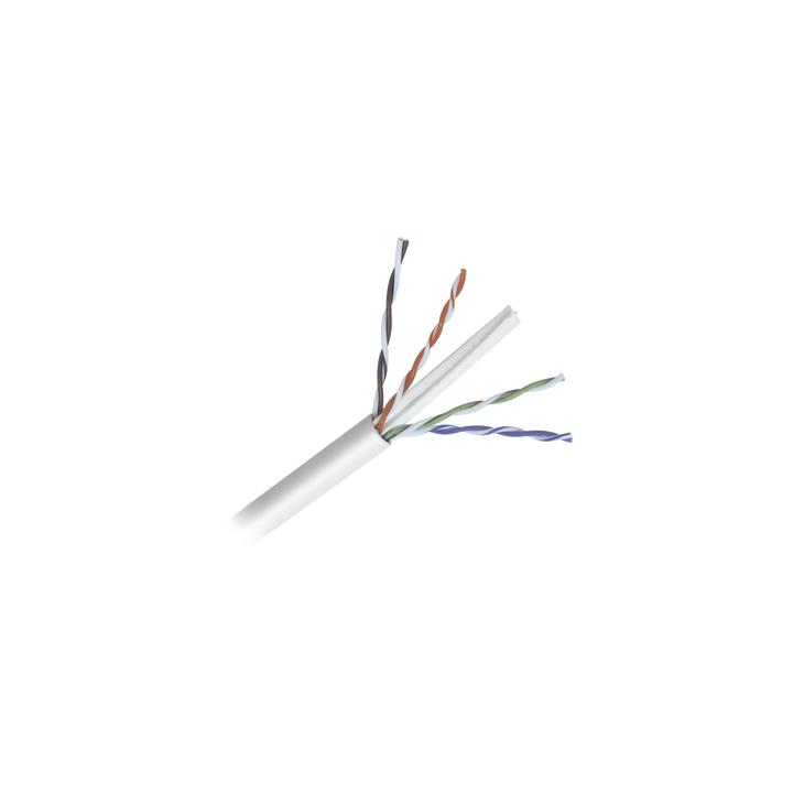 Bobina de Cable de 305 Metros (1000 Pies) de Cable Cat6 de Alto Desempeño, Super Flexible, UL, Cobre, Color Blanco,