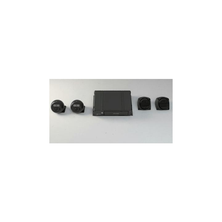 Kit DVR Móvil / 2 Cámaras Interior + 2 Cámaras Exterior / (1080p) / 4 Canales TURBOHD / Tecnología IA Integrada /