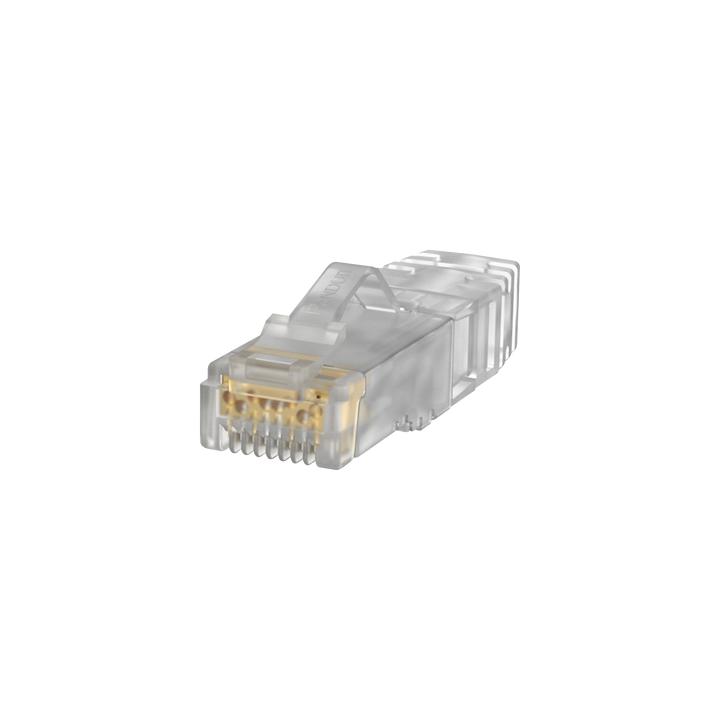 Plug RJ45 Cat6A, Para Cable UTP de Calibre 26 AWG, Chapado en Oro de 50 Micras, Paquete de 100 Piezas