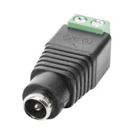 Adaptador Hembra Tipo Jack de 3.5 mm Polarizado de 12 Vcc / Terminales Tipo Tornillo / Polarizado (+/-) / Ideal para