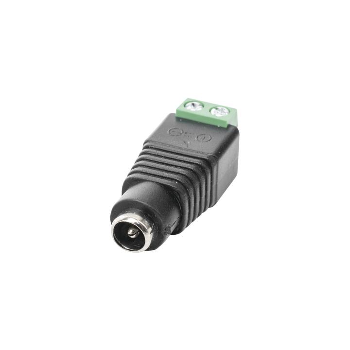 Adaptador Hembra Tipo Jack de 3.5 mm Polarizado de 12 Vcc / Terminales Tipo Tornillo / Polarizado (+/-) / Ideal para