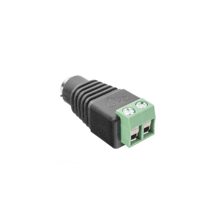 Adaptador Hembra Tipo Jack de 3.5 mm Polarizado de 12 Vcc / Terminales Tipo Tornillo / Polarizado (+/-) / Ideal para