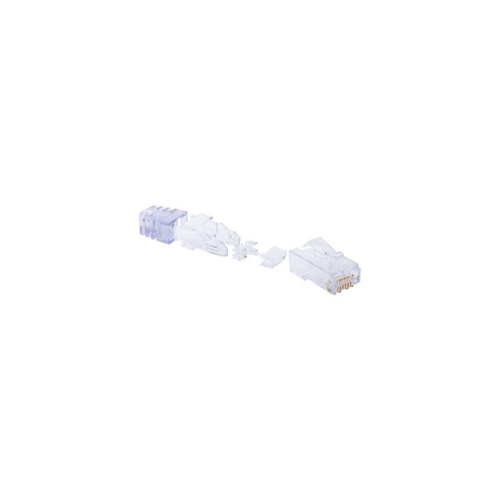 Plug RJ45 Cat6 de 5 Piezas, Para Cable UTP de Calibre 23-24 AWG, Chapado en Oro de 50 Micras, Paquete de 100 Piezas