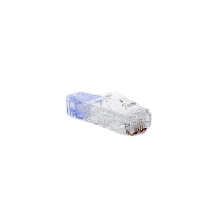 Plug RJ45 Cat6 de 5 Piezas, Para Cable UTP de Calibre 23-24 AWG, Chapado en Oro de 50 Micras, Paquete de 100 Piezas