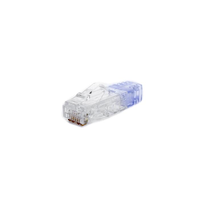 Plug RJ45 Cat6 de 5 Piezas, Para Cable UTP de Calibre 23-24 AWG, Chapado en Oro de 50 Micras, Paquete de 100 Piezas