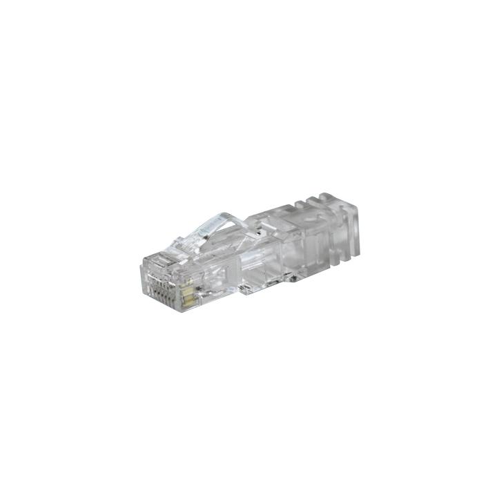 Plug RJ45 Cat6 de 5 Piezas, Para Cable UTP de Calibre 23-24 AWG, Chapado en Oro de 50 Micras, Paquete de 100 Piezas