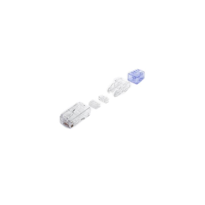 Plug RJ45 Cat6 de 5 Piezas, Para Cable UTP de Calibre 23-24 AWG, Chapado en Oro de 50 Micras, Paquete de 100 Piezas