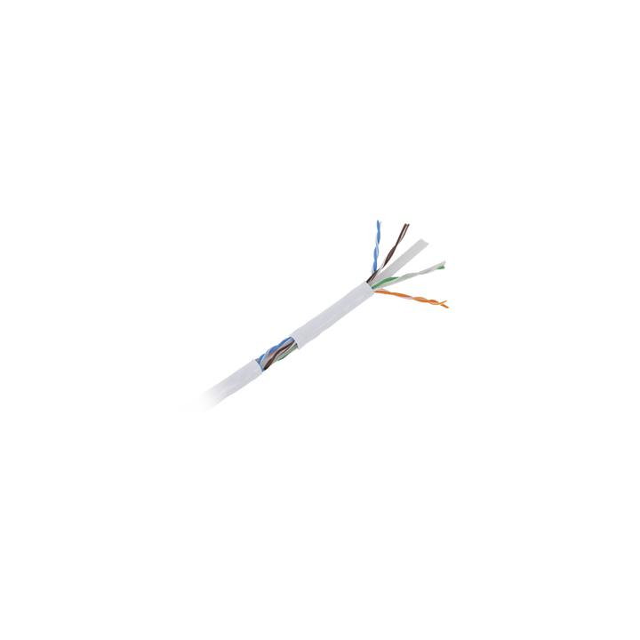 Bobina de Cable UTP de 305 Metros (1000 Pies) Cat6 Aleación de Cobre y Aluminio (CCA), Color Blanco, Uso Exclusivo