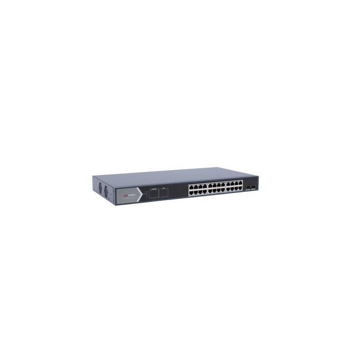 Switch Gigabit PoE+ / Administrable / 24 Puertos 1000 Mbps PoE+ / 2 Puertos SFP / Configuración Remota desde