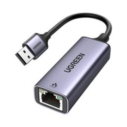 Adaptador de Red USB-A 3.0 a RJ45 /Admite 10/100/1000 Mbps / Caja de Aluminio / Longitud del cable 10 cm
