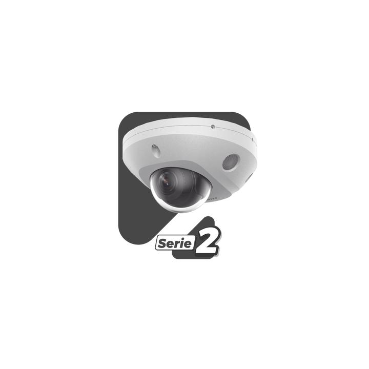 [Dual Light + 2 Micrófonos Integrados] Mini Domo IP 4 Megapixel / Lente 2.8 mm / 30 mts Luz Blanca + 30 mts IR /