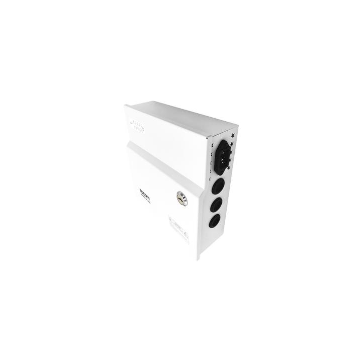 Fuente de Poder con ajuste de voltaje de 11- 15 Vcc / 10 A / 9 Salidas / Capacidad de Batería de Respaldo / Requiere