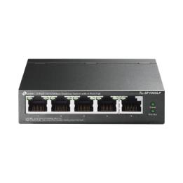 Switch PoE No Administrable de Escritorio / 5 puertos 10/100 Mbps / 4 puertos PoE af / Presupuesto 41 W / Modo extensor